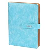 Colacoo A5 Notebook Binder, A5 PU Leather Binder 6 Ring Planner Loose Leaf Personal Organizer Binder