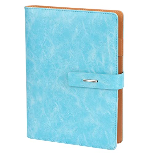 Colacoo A5 Notebook Binder, A5 Pu Leather Binder 6 Ring Planner Loose Leaf Personal Organizer Binder Cover For A5 Filler Paper, Binder Pockets,Refillable Inserts With Magnetic Buckle Closure- Blue #TOP3