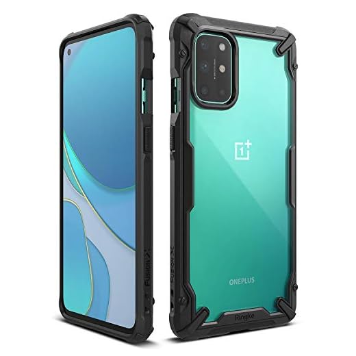 Ringke Fusion-X Kompatibel med OnePlus 8T / 8T Plus 5G Skal Fodral Hård PC Baksida Stötsäker Heavy Duty TPU Stötfångare Skyddande Bakskal - Black