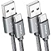 Price comparison product image CLEEFUN USB C Cable [2-Pack, 1.8m/6ft] Fast Charging Type-C Charger Cord for Samsung Galaxy S10 S10+ S10e S9+ S9 S10 Plus S8 S8+ Note 9 Note 8, LG G7 G6 V30, Moto G7 G6, Nylon Braided