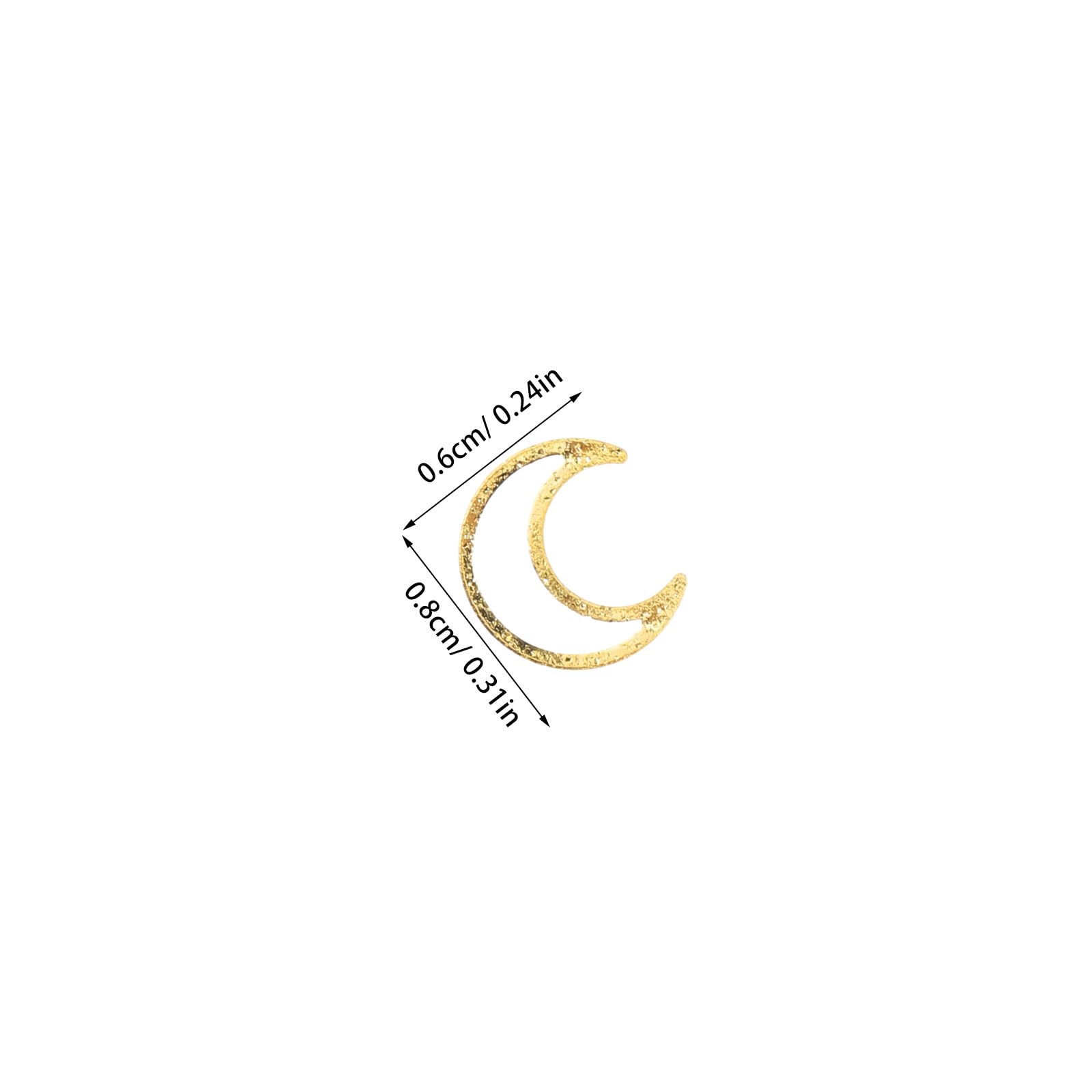 Ciondoli Lunari per Nail Art Oro Rame 1500 Pezzi, Stile Lussuoso | Finiture Piene, Cave e Testurizzate, Uso Quotidiano e Salone, Ampia Scelta per Manicure Fai da Te