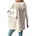 Womens Sherpa Vest with Hood - 2025 Winter Fleece Button Up Long Vest Jackets Warm Lightweight Fall Outerwear