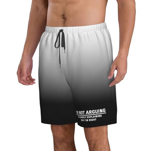 I'm Not Arguing I'm Right Men's Casual Board Shorts Swim Trunks Swimwear Bathing Suits,2