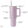Simple Modern 40 oz Tumbler with Handle and Straw Lid | Insulated Cup Reusable Stainless Steel Water Bottle Travel Mug | Mothers Day Gifts for Mom Women Her | Trek Collection | Lavender Mist #1