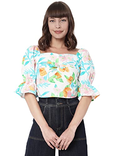 Image of VERO MODA Women's Cotton Regular Fit Top