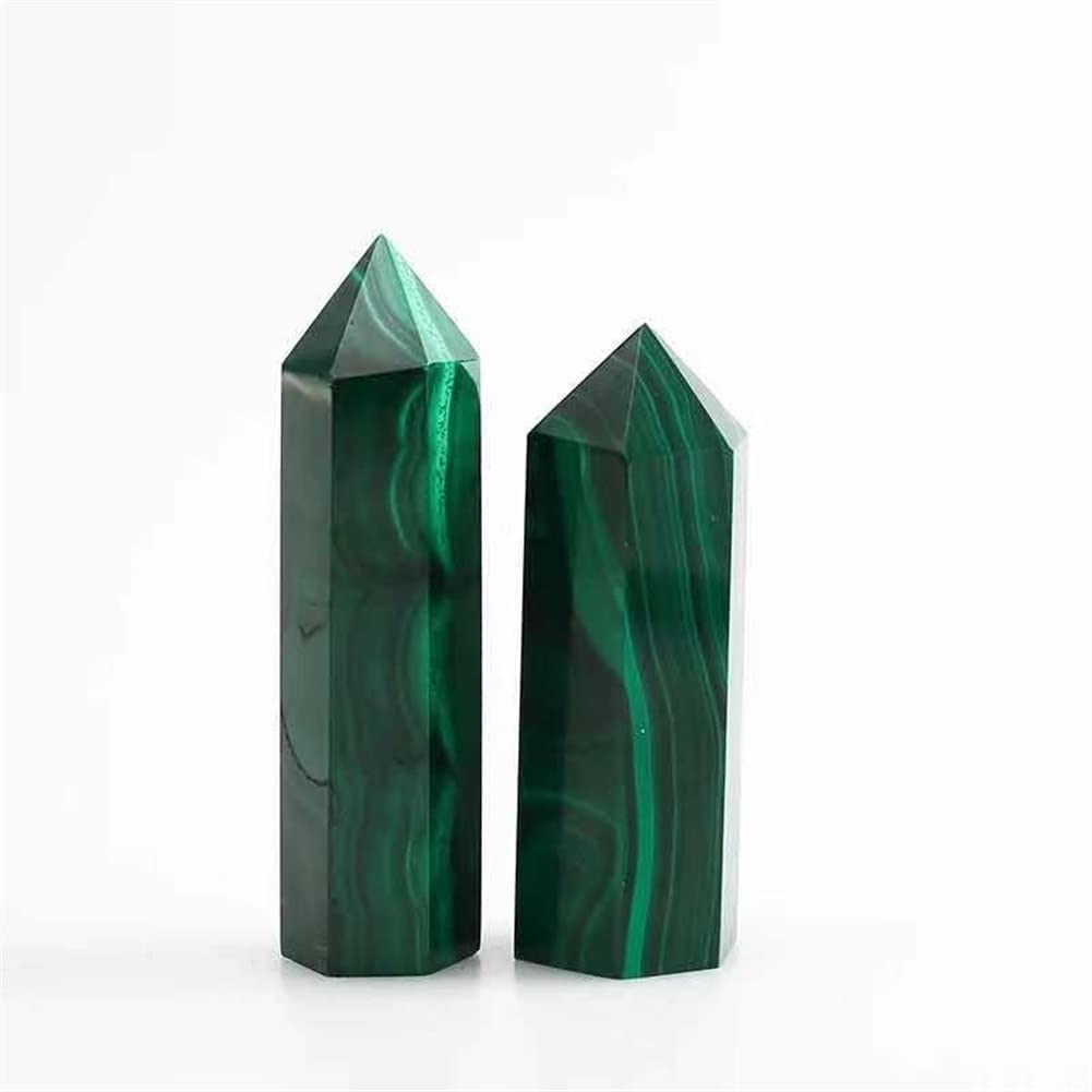 1 Stück 60 mm–70 mm, natürlich, poliert, handgeschnitzt, grüner Malachit, Spitzensteine, Turm for Kristalldekoration, wunderschöner Kristall ERTEYIN
