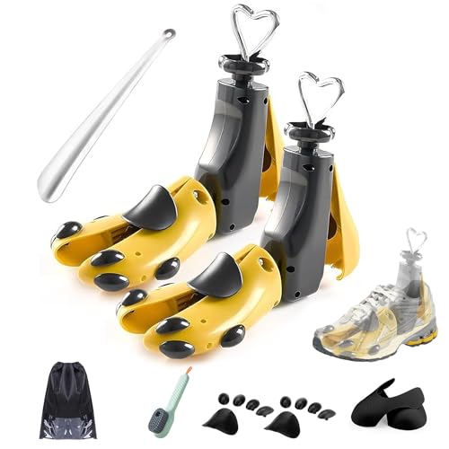ZESHIHAOGUO 4-Way Adjustable Shoe Stretcher for Men & Women Leather Boot Widener - Fits Wide Feet Sneakers Dress Shoes