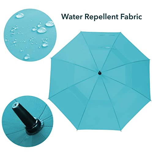 Zekar 54/62/68 Inch Windproof Large Golf Umbrella, Oversized Double Canopy Vented Waterproof Stick Umbrellas Automatic Open For Men Women, Including Wooden Handle Version #TOP2