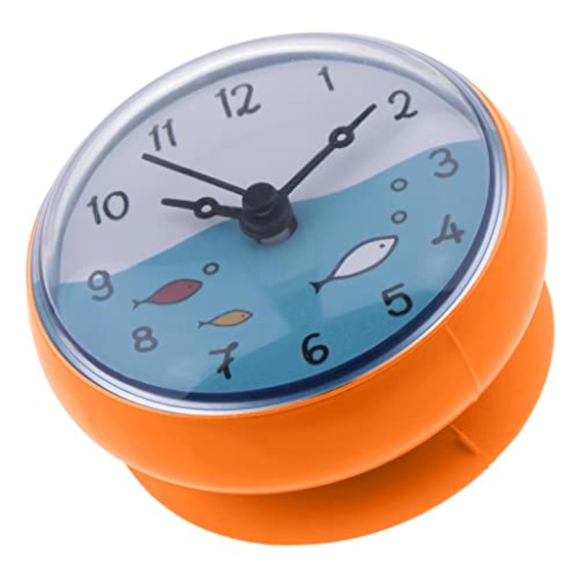 Mini Wall Clock Suction Cup Water Resistant for Bathroom/Kitchen