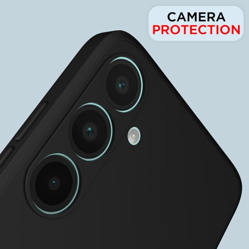Image of Outlouders Back Cover for Samsung Galaxy A56 5G | Camera Protection | Durable Soft Matte Silicone Bumper Case (Black)