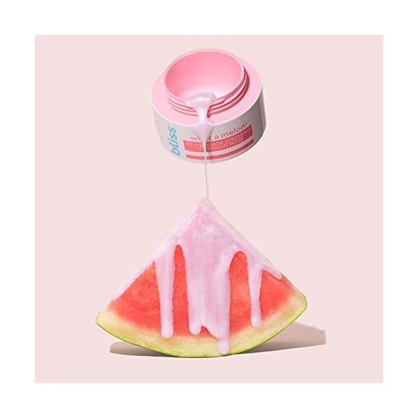 Bliss What a Melon Overnight Facial Mask - 1.7 Oz - Reviving & De-stressing Overnight Mask - Hydrates, Nourishes, and Softens - All Skin Types - Vegan & Cruelty-Free