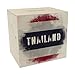 Produktbild Spardose aus Holz Thailand-Flagge im Used Look - Sparschwein für Urlauber eine schöne Sparbüchse mit der thailändischen Nationalflagge verziert um auf die Reise zu sparen