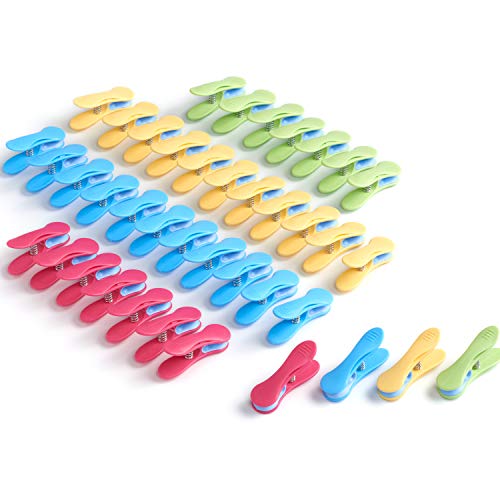 Soft Clips (40 Stück, blau-gelb-grün-rosa) von culiclean | Premium Wäscheklammern Cover