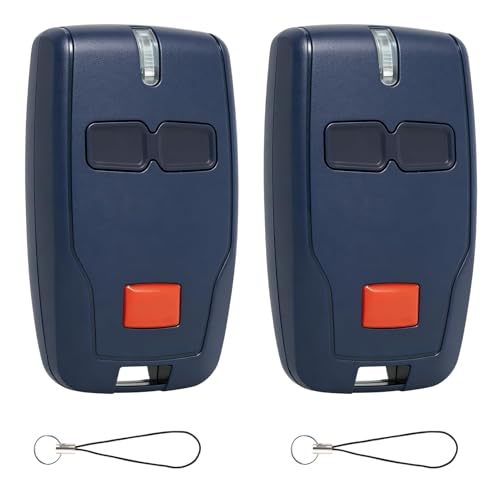 2 Unidades Mando A Distancia Universal 433,92 MHz para Puertas Automáticas, Compatible con Mitto 2 B/Mitto 4/Series TRC/Leio B/Ghibli, 2 Canales Código Rodante, Fácil de Programar