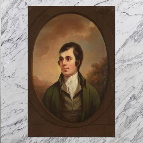 Portrait de Robert Burns impression sur toile déco chambre 30x45cm
