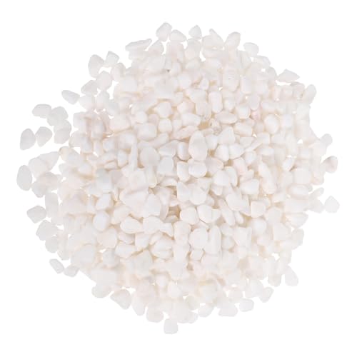 TIDTALEO 天然装飾石 白色 アクアリウムグラベル 魚鉢用 飾り砂 石底床 園芸用 鉢植え装飾 自然美持続 魚と植物の生態系維持