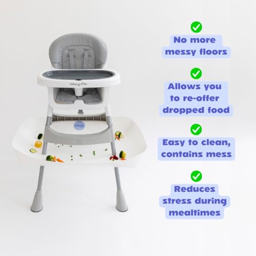 Image of CATCHY - Food Catcher - Compatible with Dream On Me Portable 2-in-1 Tabletalk High Chair + 11 Other High Chairs - Highchair Sold Separately - Baby Food & Mess Catcher - Under High Chair Accessory | High Chair Food Catcher - High Chair Sold Separately - Baby & Toddler Food & Mess Catcher - Under High Chair Accessory