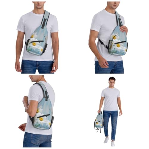 Bolso cruzado unisex negro tipo sling para viaje miniatura 6