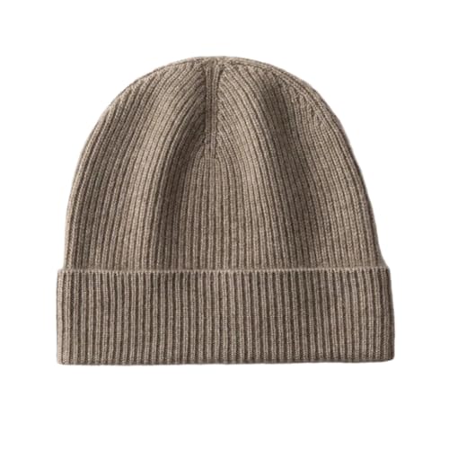 Kaszmirowa czapka beanie dla mężczyzn - zimowa gruba dzianina miękka akcesorium outdoorowe