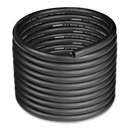 EVIL ENERGY 1' Heater Hose Coolant Radiator Straight 60PSI SAE 20R3 25FT Black
