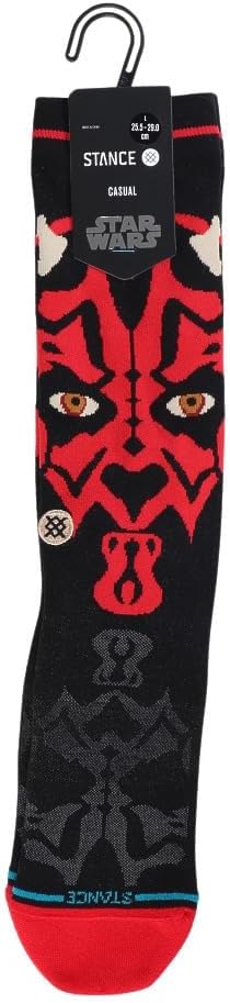StanceMaul Crew Socks Star Wars Darth Black Red Patterned Calf