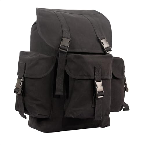 Rothco Black Canvas Outfitter Rucksack