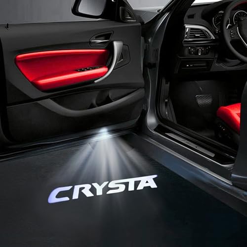Image of KMH Ghost Shadow Light LED Projector Light Compatible with Toyota Crysta | Warning Anti Rear end Collision | 3D Welome Sensor Wireless Car Logo Design Puddle Lamp Light for Car Door Entry - Pack of 1
