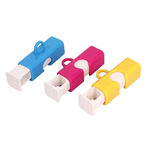 Preisvergleich Produktbild sourcing map Tütenklammer Gefrierschrank Essen Frisch Snack Aufbewahrungstasche Näher Vakuumiergerät Abdichtung Klammer 3st de