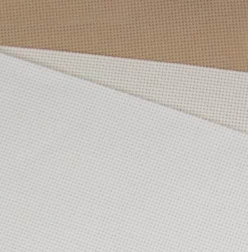 Image of KCS 3 pc of 15 inch x 18 inch(38cmx45cm) Counted Cross Stitch Cotton Aida Cloth Needlework Rolled Fabric Box,18CT,Antique White +Cream+Khaki