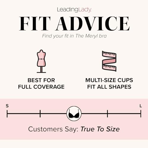 Image of LEADING LADY, Meryl, Front-Closure Cotton Bra, Comfort Sleep for Women, Breathable, Unlined, Full Coverage, Wireless, 36A-56H