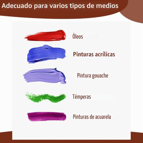 Miniatura 6 de Koncci Set De 9 Lienzos Para Pintar - 20x20, 20x30, 30x40cm - 3 Mm - Paneles De Lienzos Algodón, Tela De 3 Capas, Lienzo Artístico Para Pintura Al Óleo, Acrílica, Niños, Principiantes, Artistas