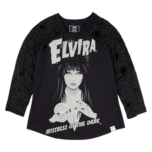 Tee-shirt raglan Loungefly Elvira et portefeuille assorti 2 pièces