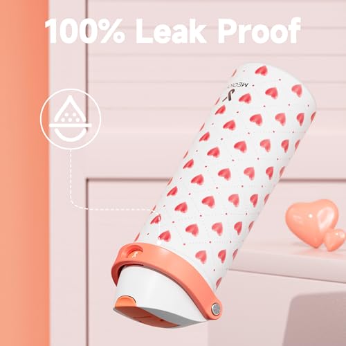 Image of 24 oz Valentine's Day Water Bottle: Meoky Stainless Steel Water Bottle with Straw and Spout Lid - Leak Proof, Cold for 24 Hours, Fits in Car Cup Holder, BPA-Free for Her Women Girls, Amora