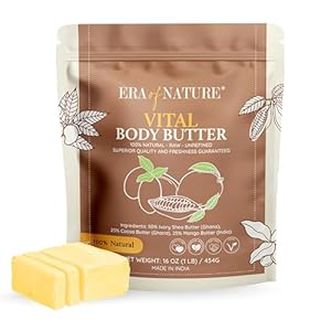 Era of Nature Organic Shea, Mango & Cocoa Body Butter – Raw, Unrefined, 100% Natural – Perfect Base for DIY Skincare, Body Butters, Lotions, Soaps & Lip Balms – Essential for Homemade Creations – 16oz