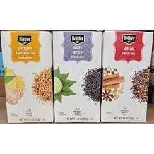 Benner Tea Co Assorted Tea Bags Ginger Turmeric, Earl Grey, Chai Three Boxes