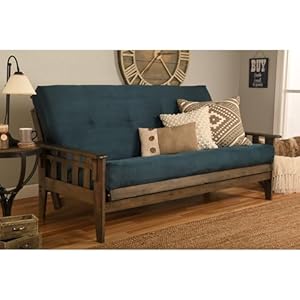Kodiakfurniturekftucsonfullsizefutonsetinrusticwalnutfinishsuedenavy Urban Country Home Decor Kodiak furniture kf tucson full size futon set in rustic walnut finish suede navy urban country home decor