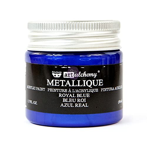 Prima Marketing Metallique Royal Blue Finnabair Art Alchemy Pintura acrílica 1.7 onzas líquidas Oz, Azul, 50 ml (Pack of 1), 50