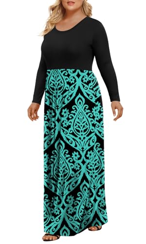 Image of LONGYUAN Women's Plus Size Maxi Dresses for Curvy Women Casual Long Dress XL-6XL