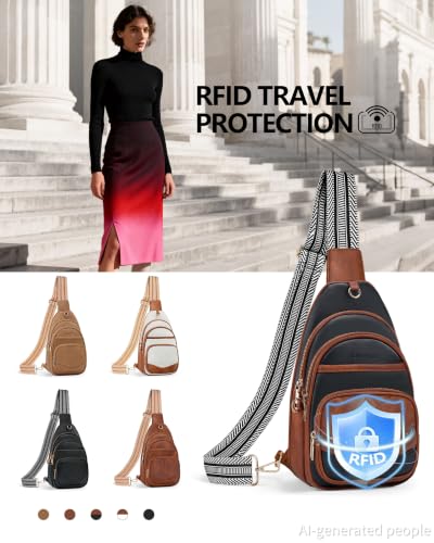 Image of Anti Theft Crossbody Bags for Women,RFID Sling Bag Travel Purse