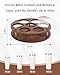FAITIO Rotating Wood Tumbler Organizer, 30 oz 40 oz Spinning Turnable Tumblers Holder, 360° Rotatable 7 Large Cups Bottle Tumbler Storage Display Stand, Rotate Syrup Organizer for Cabinet Countertop