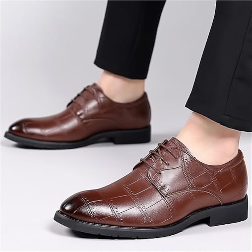 Men's Lace up Derby Shoes Spring Business Dress Shoes Casual Breathable Slip Leather Fashion Office Work Shoes2