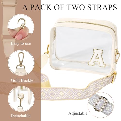 Stadium-Approved Clear Initial Purse, Crossbody Bag for Events, Concert and Sports,Adjustable Strap3