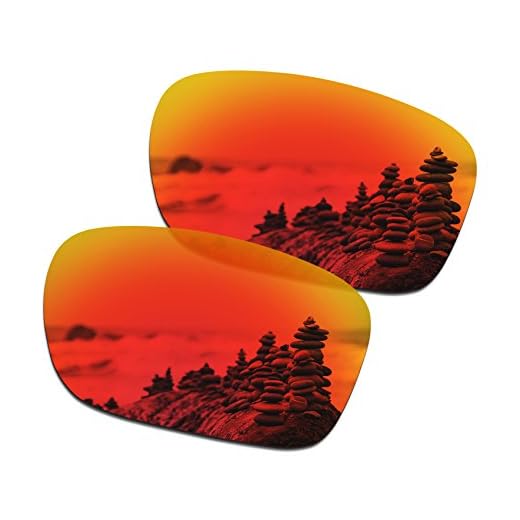 SmartVLT Lentes de reposição masculinas Fire Red para óculos de sol Ray-Ban Justin RB4165 54 mm