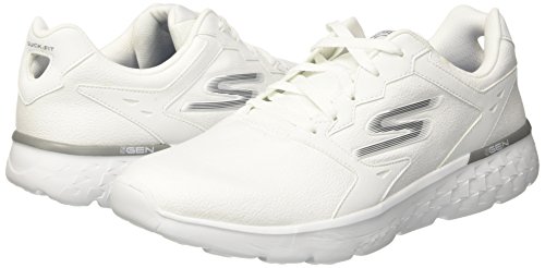 Skechers Go Run 400-accelerate, Zapatillas de deporte Hombre, Blanco (WHT), 43 EU