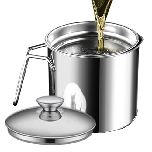 Genérico Botellas de para Cocina - Aceitera De 2 Litros Acero Inoxidable Antigoteo | Recipiente Grande Para Aceit Utensilios De Cocina - Para Almacenar de Oliva Sopas Cocinar Freir Casa Restaura
