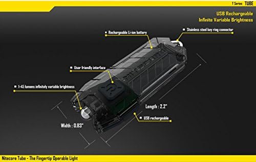 Nitecore Tube Tiny Keychain USB Rechargeable 45 lm LED Flashlight