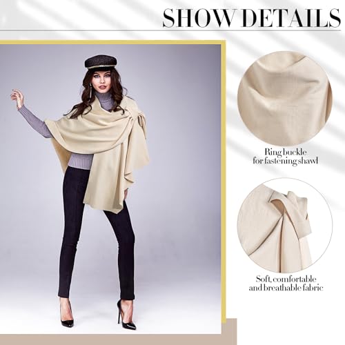 Liitrsh Women Elegant Shawls Wraps Large Cross Front Ponchos Knitted Sweater Wrap Topper Fall Winter Cape Concert Dress3