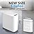 5 Gallon Motion Senor Bathroom Trash Can with Lid, Automatic Garbage Can Touchless, Smart Plastic Waste Basket for Narrow Spaces, Bathroom, Office, Bedroom, Living Room (White)