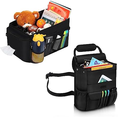 Ldex Car Seat Organizer for Back Seat Front Seat Between Seats,Car Storage Organizer for Kids with Multi- Pockets，Car Front Seat Organizer Cover
