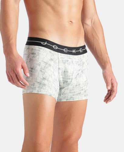 Image of Jockey NY02 Men Super Combed Cotton Elastane Stretch Printed Trunk with Ultrasoft Waistband (Prints May Vary)